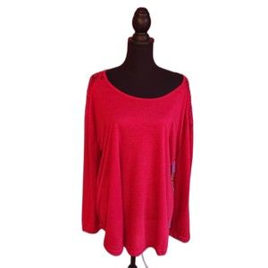 Bobbie Brooks Plus Lightweight Modern Lace Red Top for Women Size 3X. Brand New!